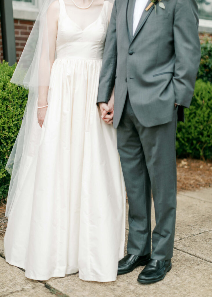 J.Crew Karlie Gown photographed by a Birmingham AL wedding photographer