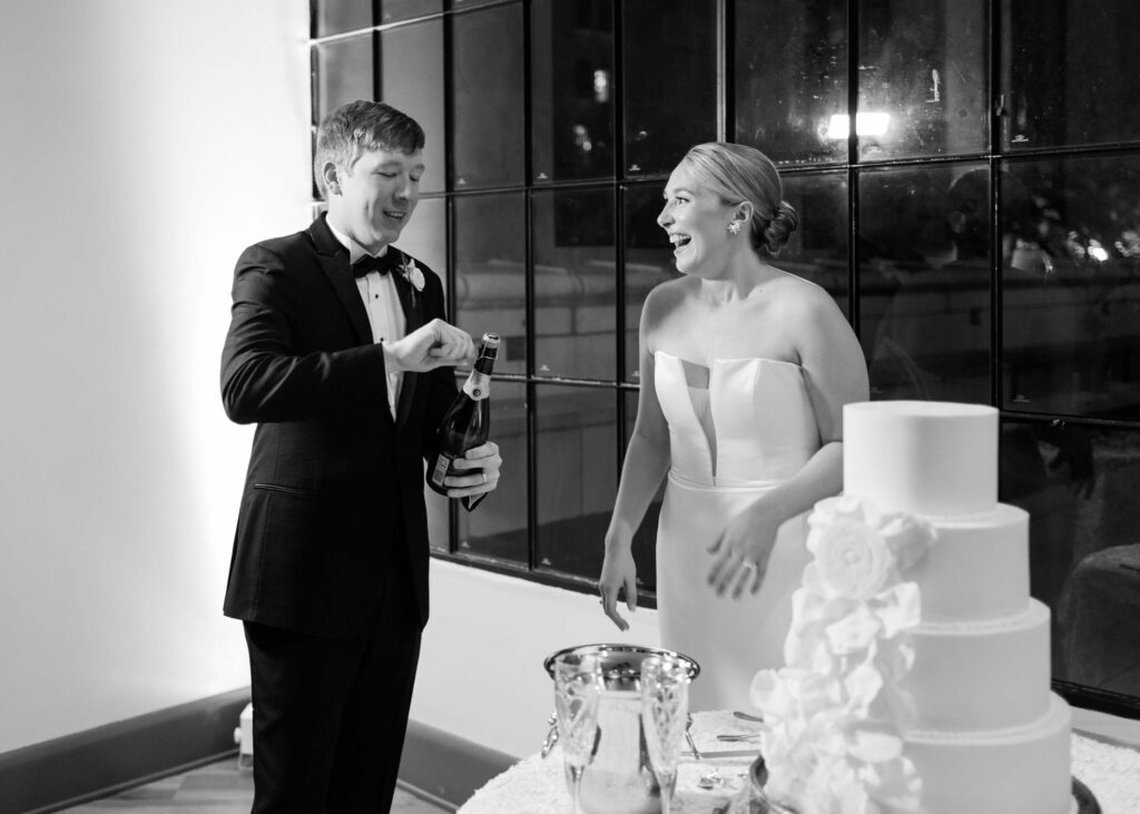 Elegant wedding cake at TJ Tower from a Birmingham AL wedding photographer