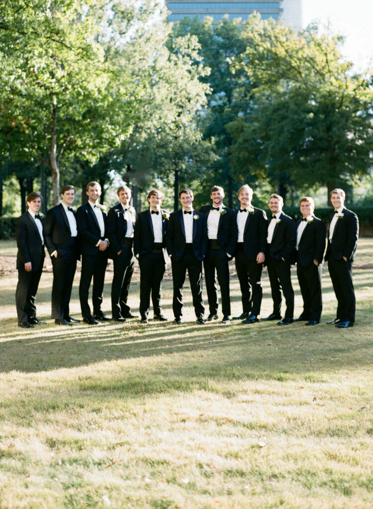 Groomsmen photos at a St. Paul's Cathedral wedding, from a Birmingham, al wedding photographer