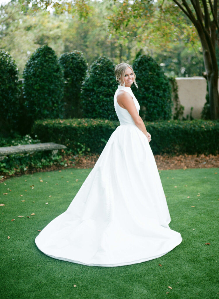 Jesus Peiro wedding dress photographed by a Birmingham AL wedding photographer