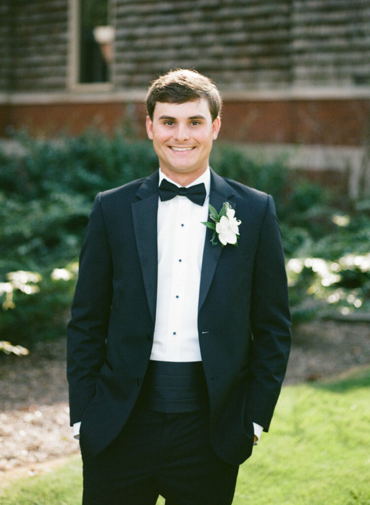 Groom portraits at an Auburn United Methodist Church wedding