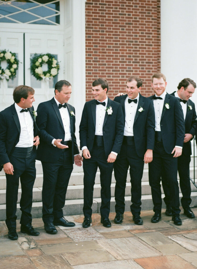 Groomsmen photos at an Auburn United Methodist Church wedding