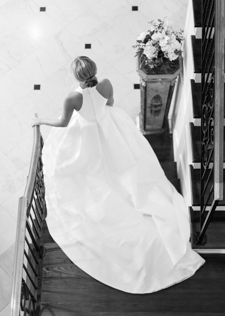 Jesus Peiro wedding dress photographed by a Birmingham AL wedding photographer