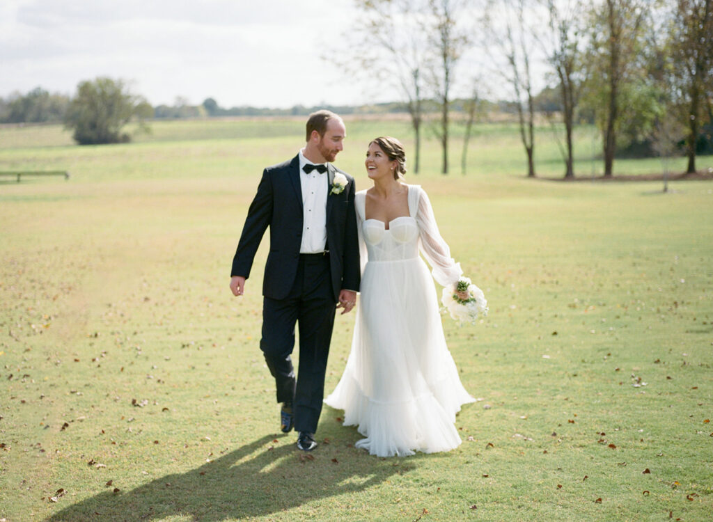 Bride and groom photos at a Colorful Private Estate wedding in Pike Road, Alabama