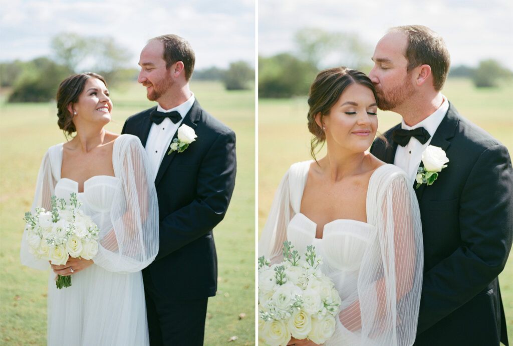 Bride and groom photos at a Colorful Private Estate wedding in Pike Road, Alabama