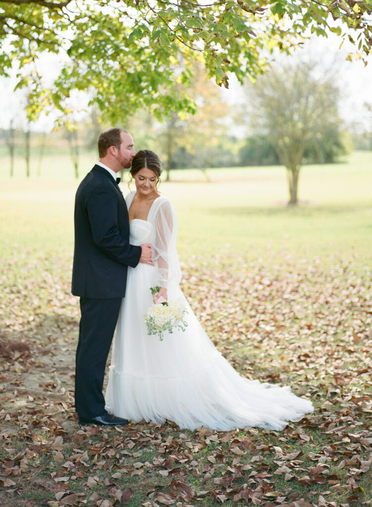 Bride and groom photos at a Colorful Private Estate wedding in Pike Road, Alabama