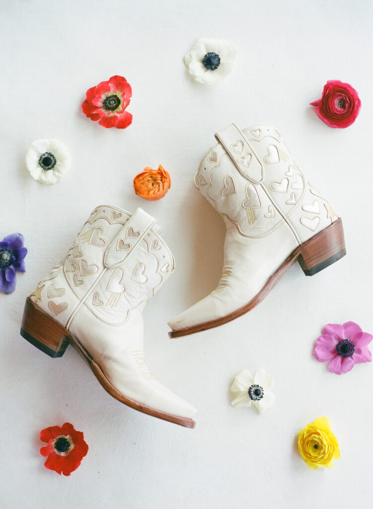 Miron Crosby wedding boots at a Colorful Private Estate wedding in Pike Road, Alabama