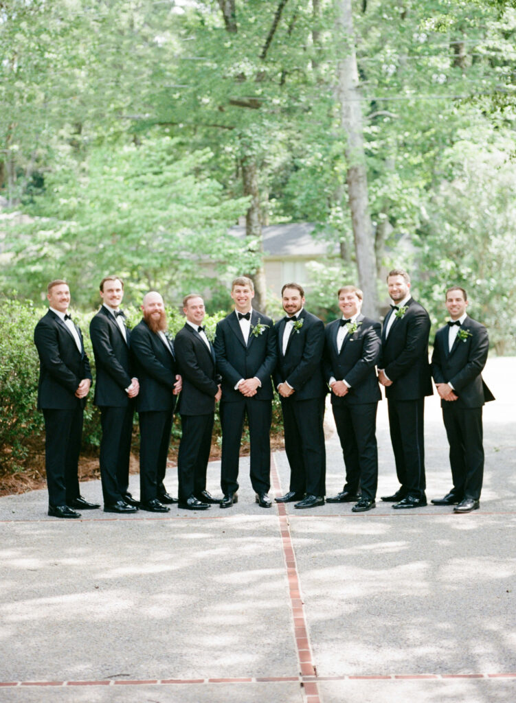 Groomsmen at a St. Luke's Episcopal wedding in Birmingham, AL