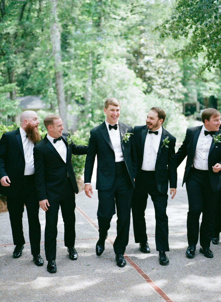 Groomsmen at a St. Luke's Episcopal wedding in Birmingham, AL