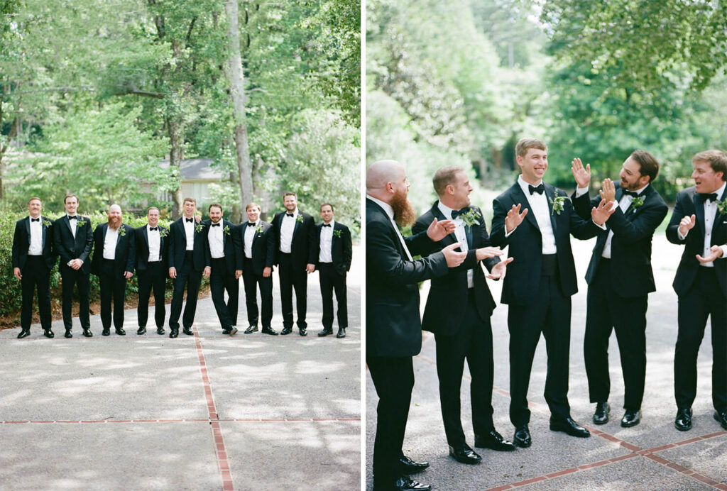 Groomsmen at a St. Luke's Episcopal wedding in Birmingham, AL