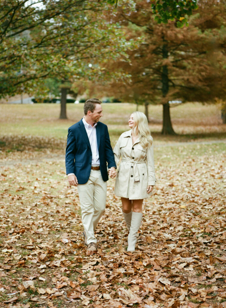 Birmingham Fall Engagement Session in Highland Park