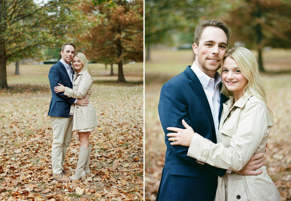 Birmingham Fall Engagement Session in Highland Park