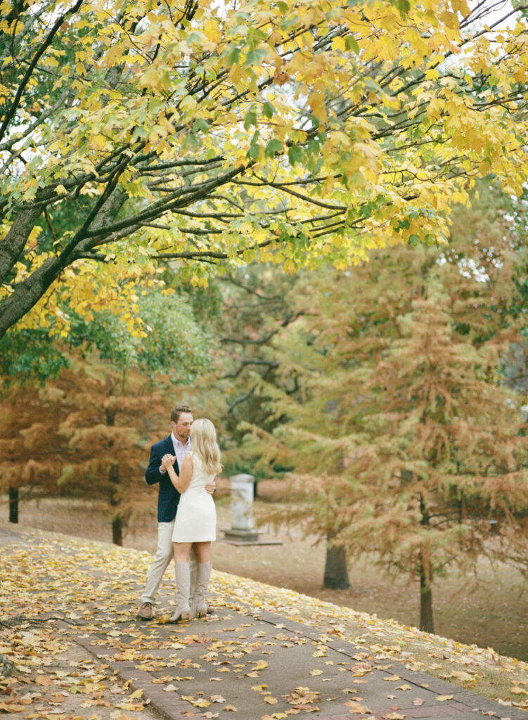 Birmingham Fall Engagement Session in Highland Park