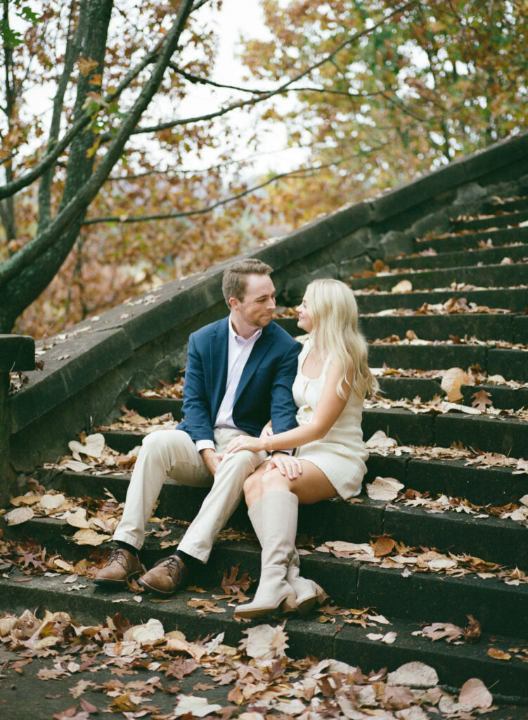 Birmingham Fall Engagement Session in Highland Park