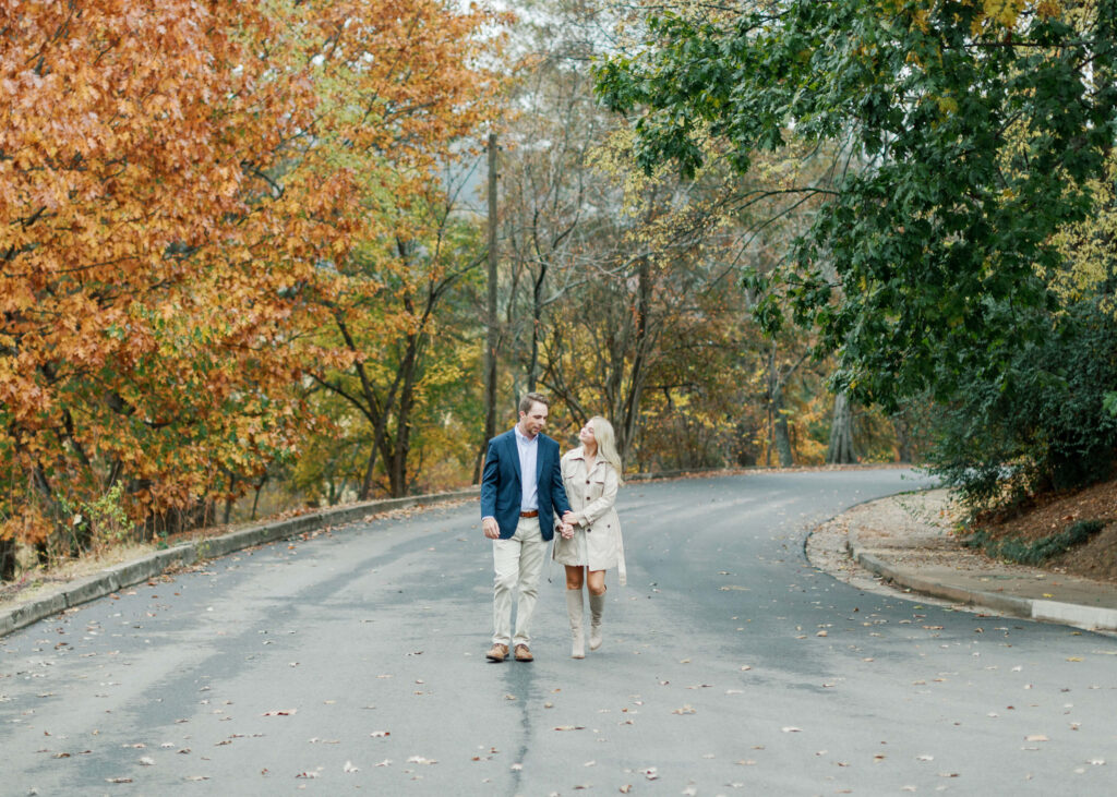 Birmingham Fall Engagement Session in Highland Park