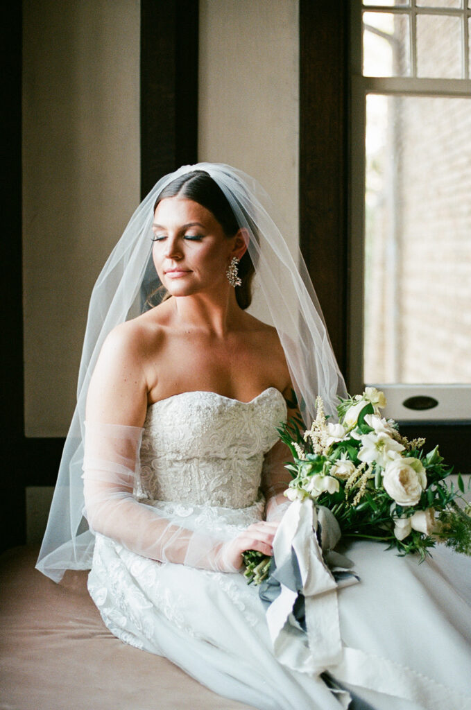 Anne Barge wedding dress at a Clubhouse on Highland Wedding in Birmingham, AL