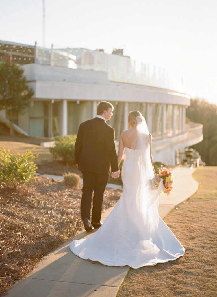 Golden hour wedding photos at The Club in Birmingham