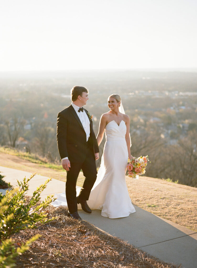 Golden hour wedding photos at The Club in Birmingham