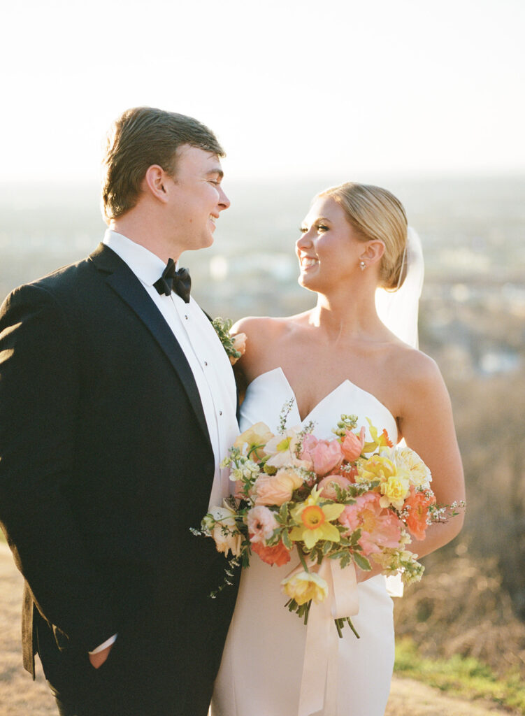 Golden hour wedding photos at The Club in Birmingham