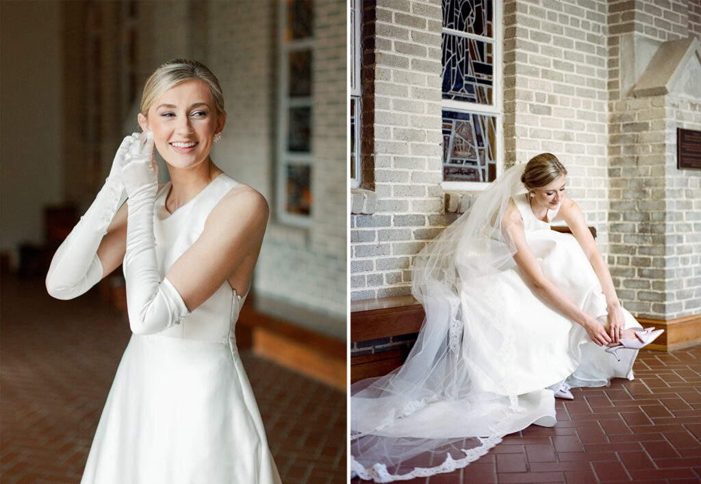 Bridal Portraits at All Saints Episcopal Church in Birmingham