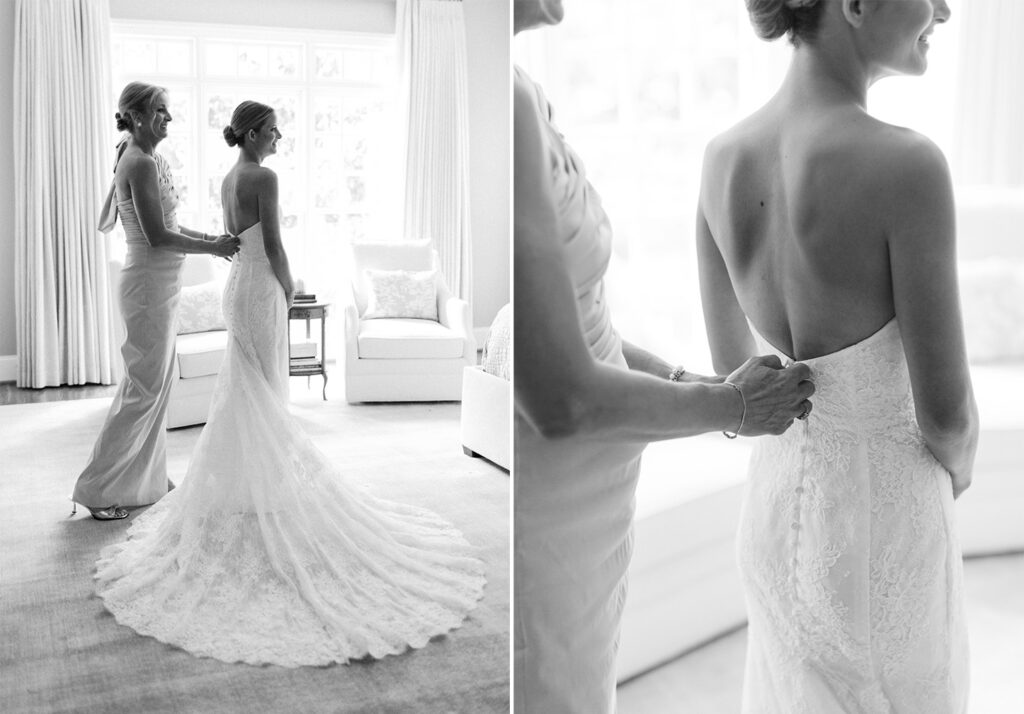 Anne Barge strapless lace wedding dress
