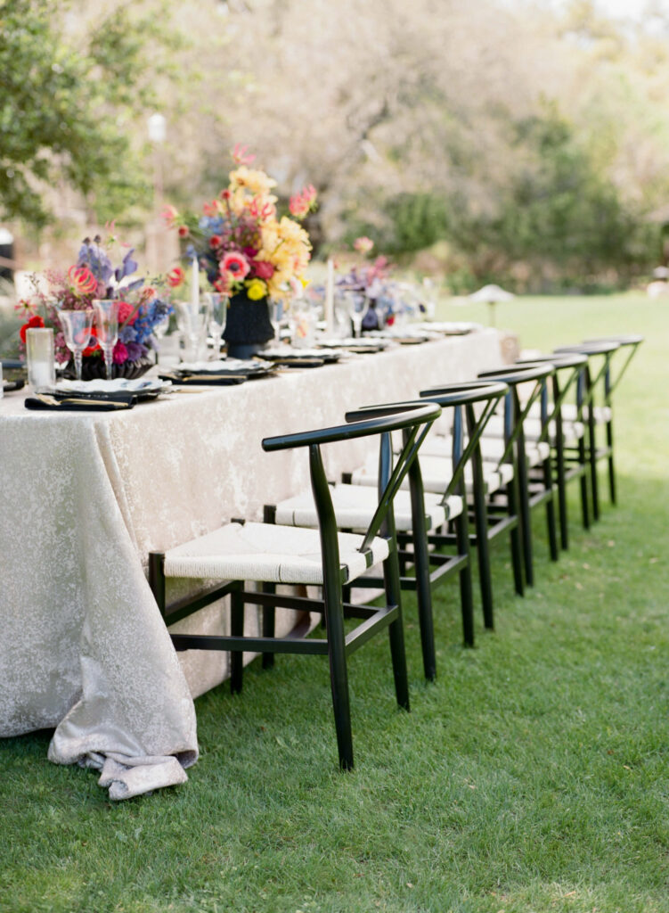 Gucci inspired styled shoot at Camp Lucy with Christian Lacroix tableware
