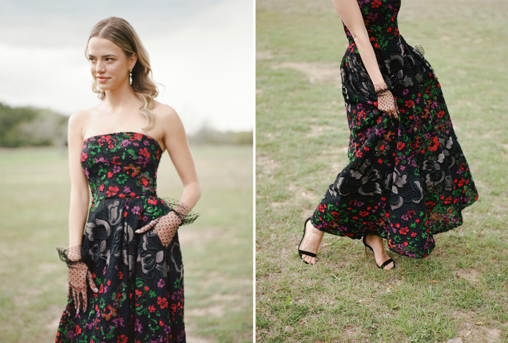 Gucci inspired styled shoot at Camp Lucy with an Elie Saab gown