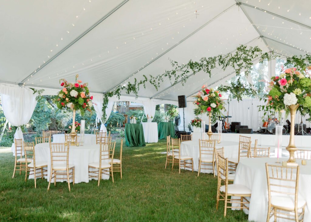 Tented wedding at The Colonnade House in Columbus, MS