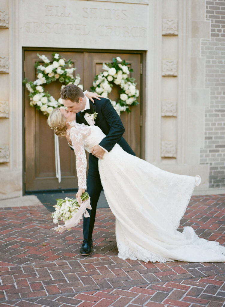 Wedding photos at All Saints Episcopal by Birmingham film wedding photographer