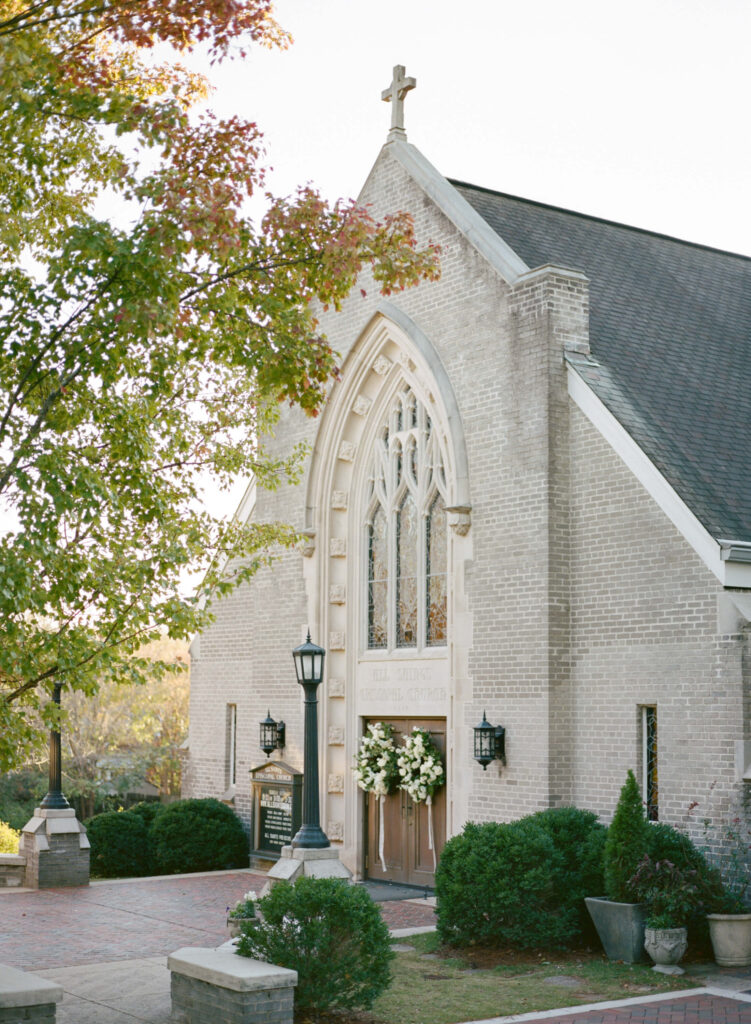 Wedding photos at All Saints Episcopal by Birmingham film wedding photographer