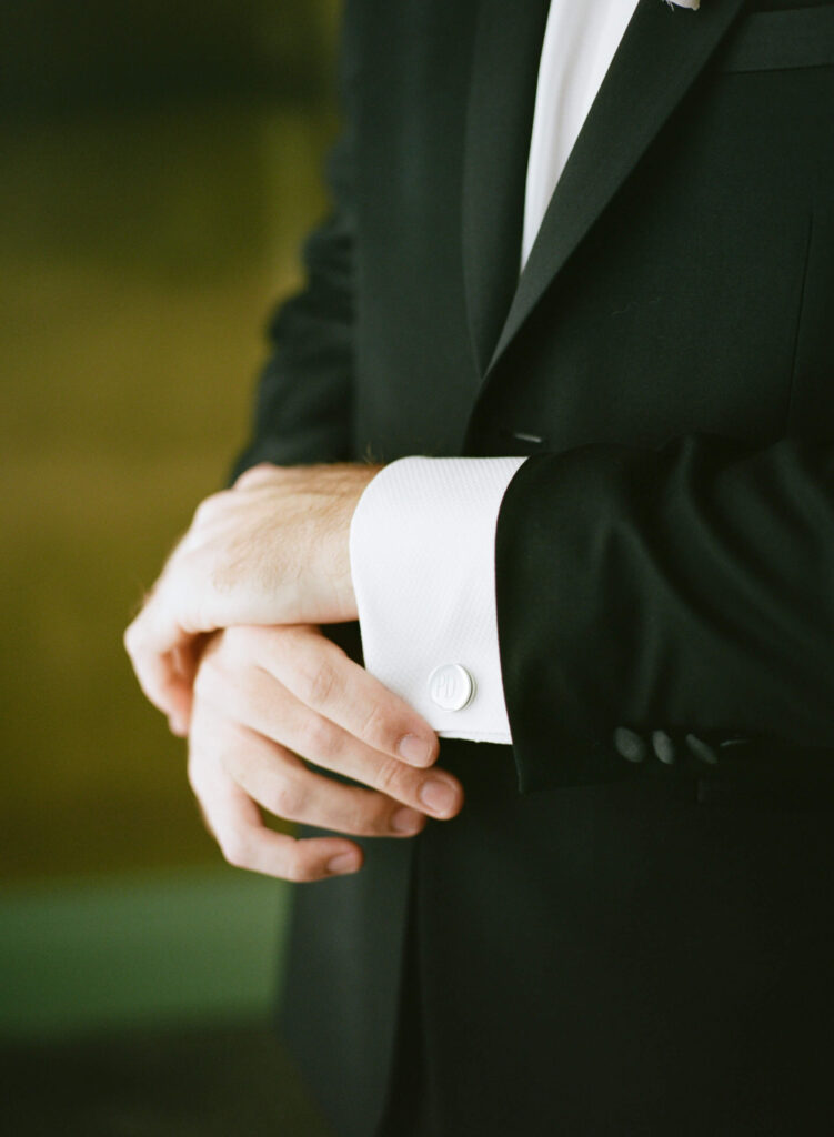 Wedding photos on film in in the green room at The Farrell in Birmingham, AL