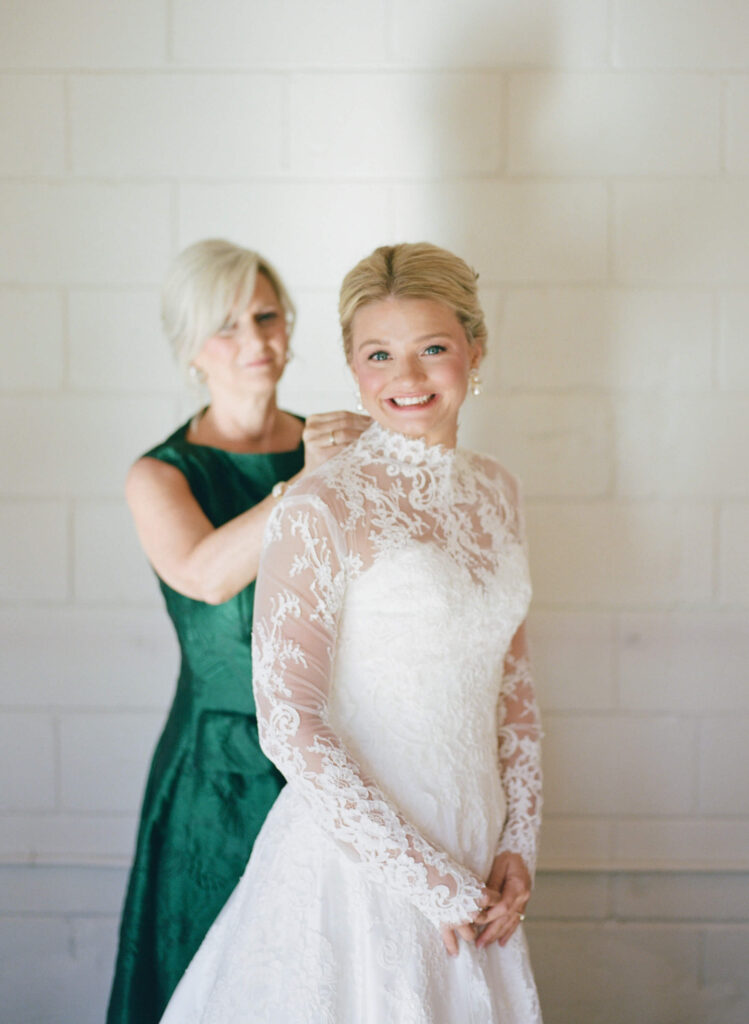 Wedding getting ready photos on film at The Farrell in Birmingham, AL