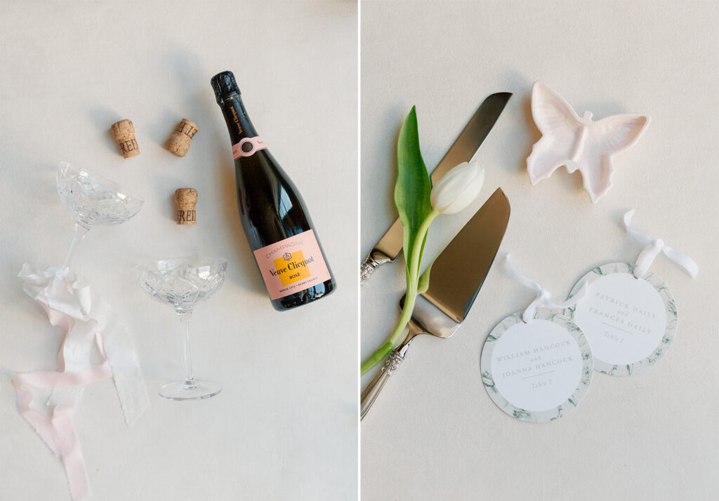 Wedding details flat lay at The Farrell in Birmingham, AL