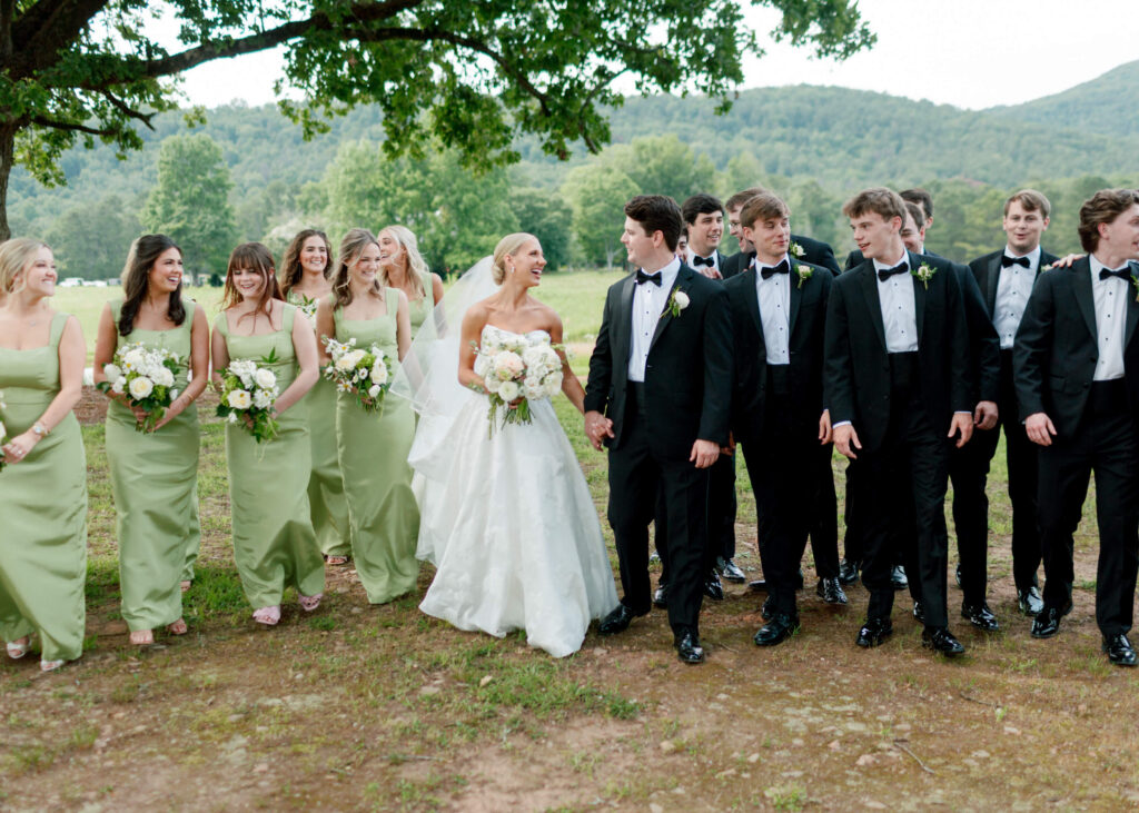 Apple green bridesmaids dresses at Ridge Pointe wedding venue