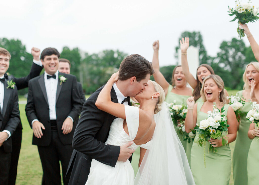 Apple green bridesmaids dresses at Ridge Pointe wedding venue