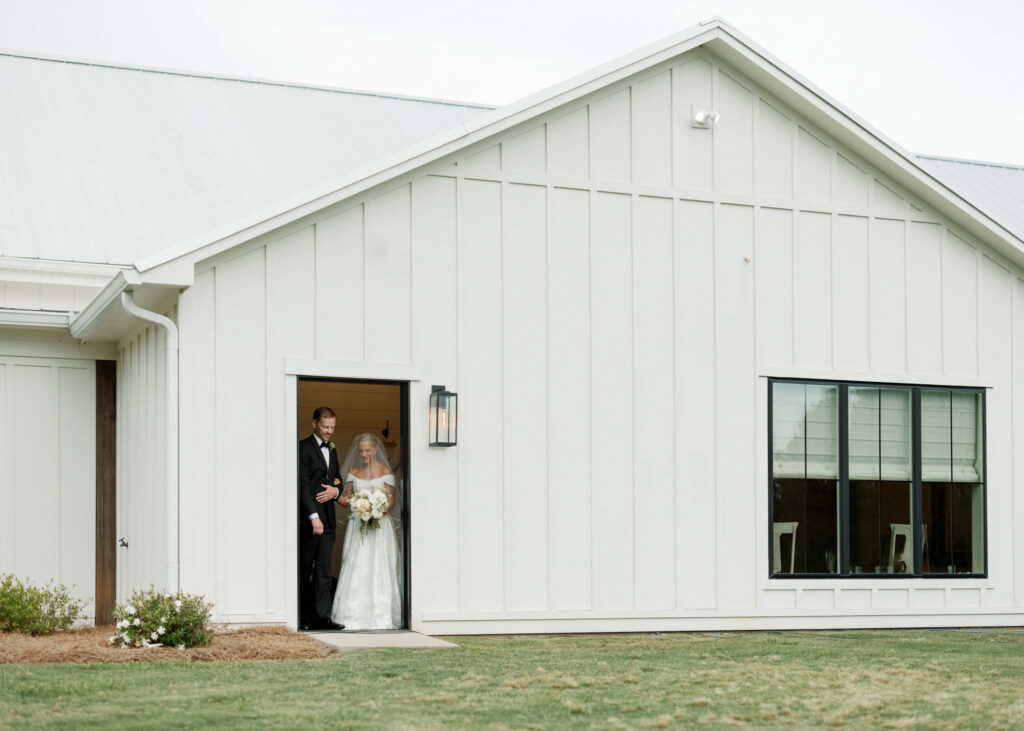 Outdoor wedding at Ridge Pointe wedding venue, shot on film
