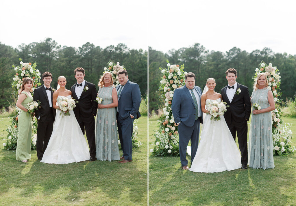 Outdoor wedding at Ridge Pointe wedding venue, shot on film