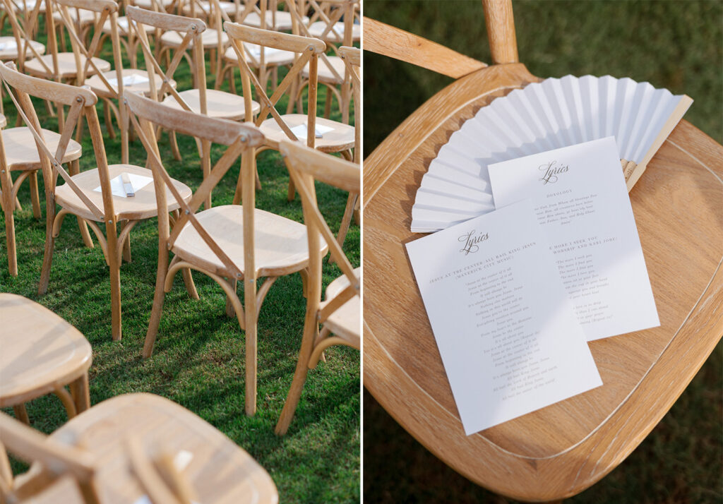Outdoor wedding at Ridge Pointe wedding venue, shot on film