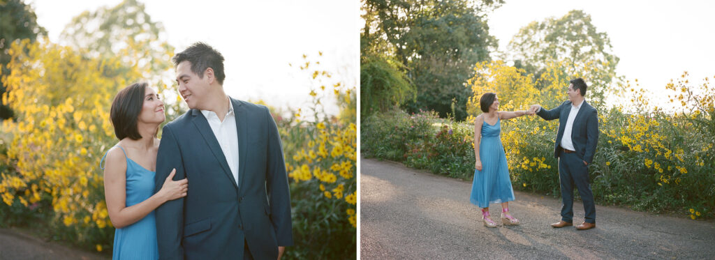 Engagement photos on Crest Road in Birmingham, AL