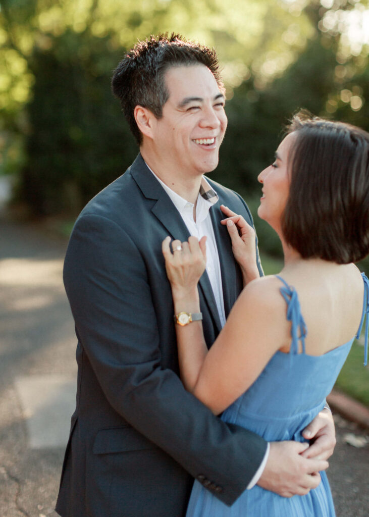 Engagement photos on Crest Road in Birmingham, AL