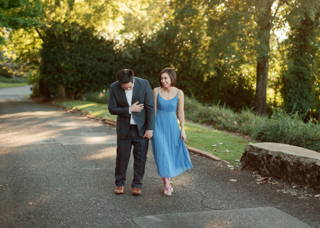 Engagement photos on Crest Road in Birmingham, AL
