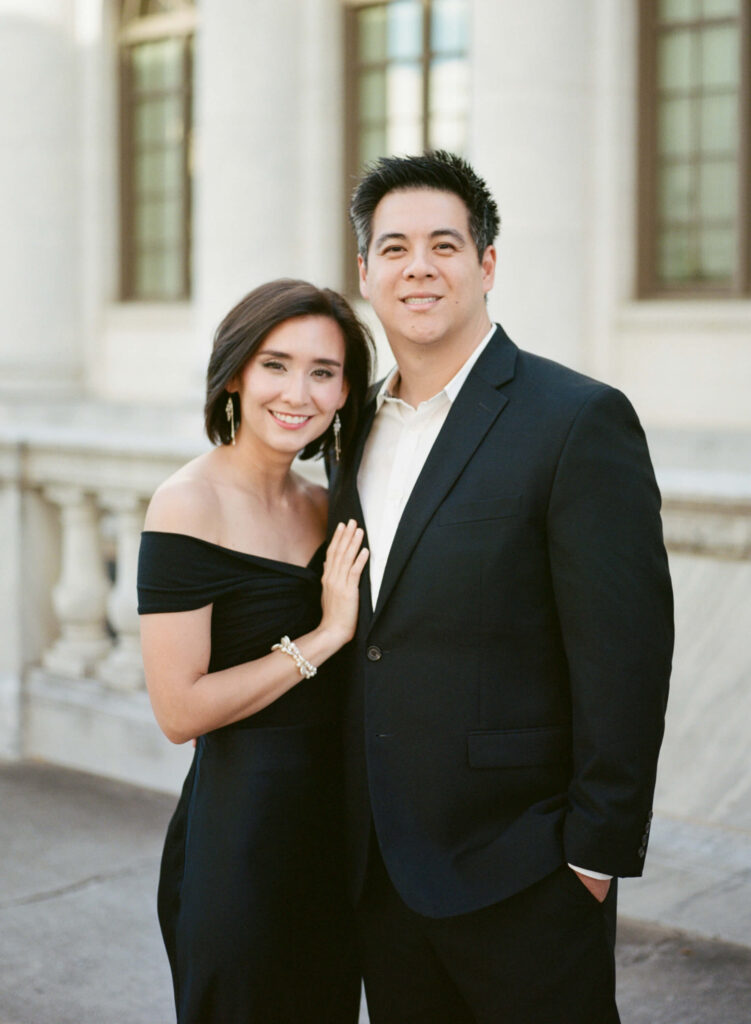 Engagement photos at the Federal Courthouse in Birmingham, AL