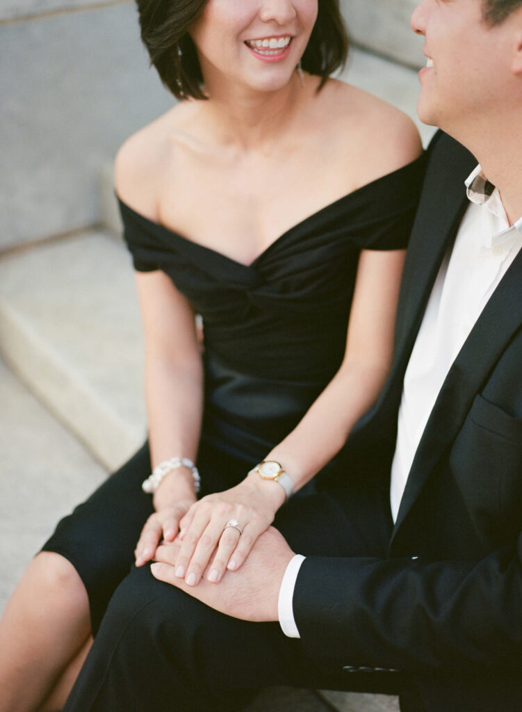 Engagement photos at the Federal Courthouse in Birmingham, AL