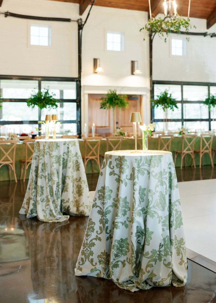 Green wedding reception at Ridge Pointe in Alpine, AL