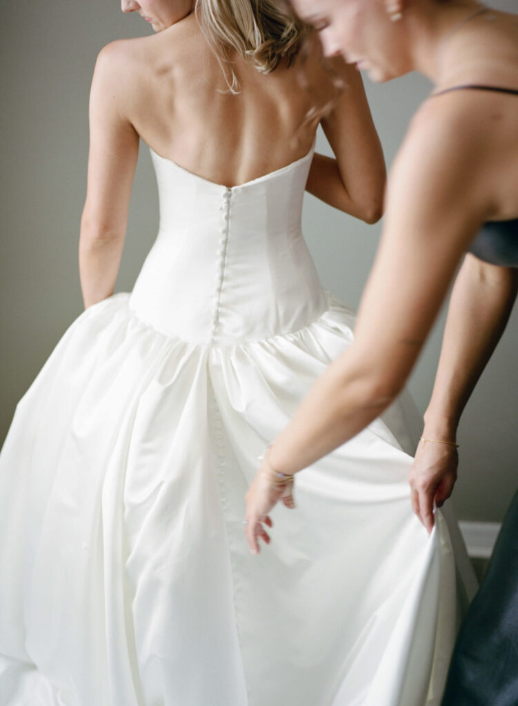 Drop waist ball gown wedding dress