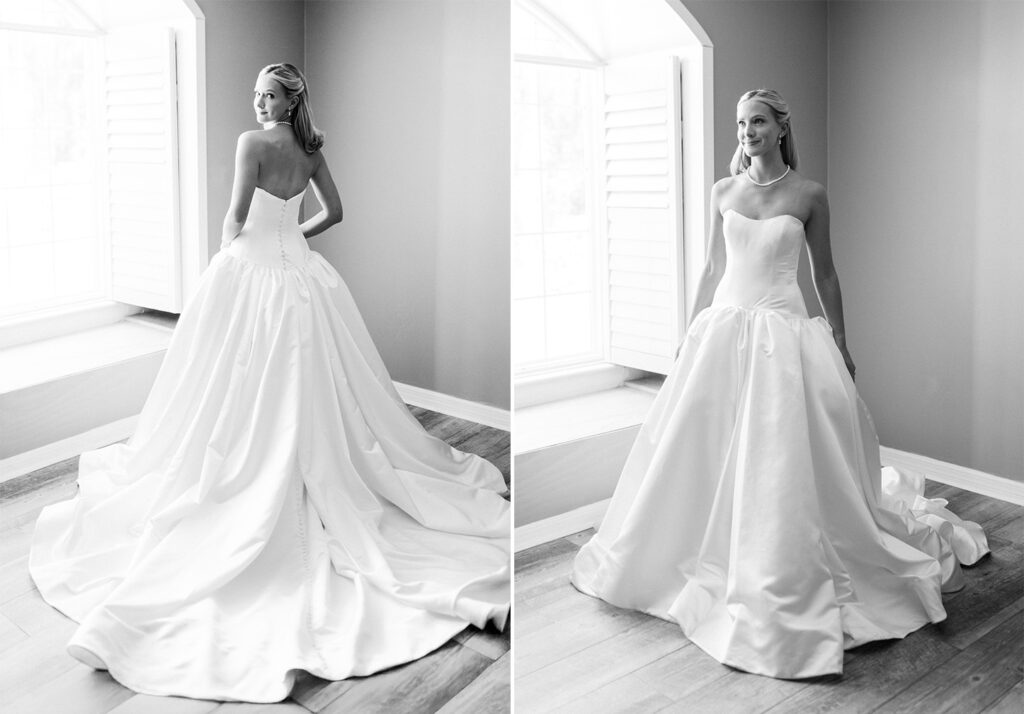 Drop waist ball gown wedding dress with sweetheart neckline