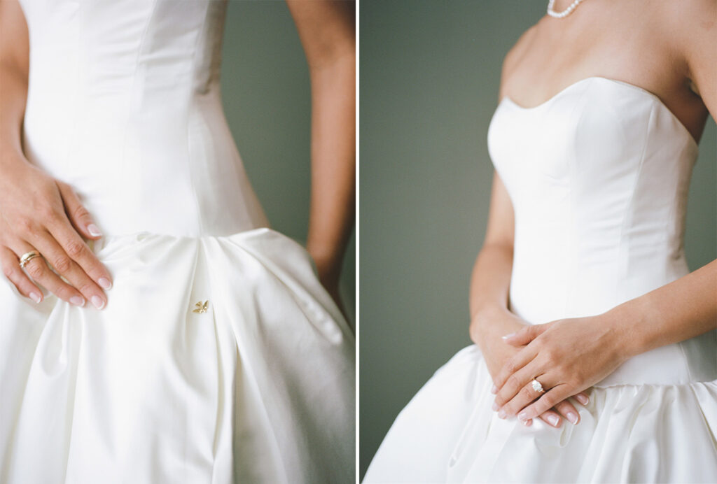 Drop waist ball gown wedding dress with sweetheart neckline