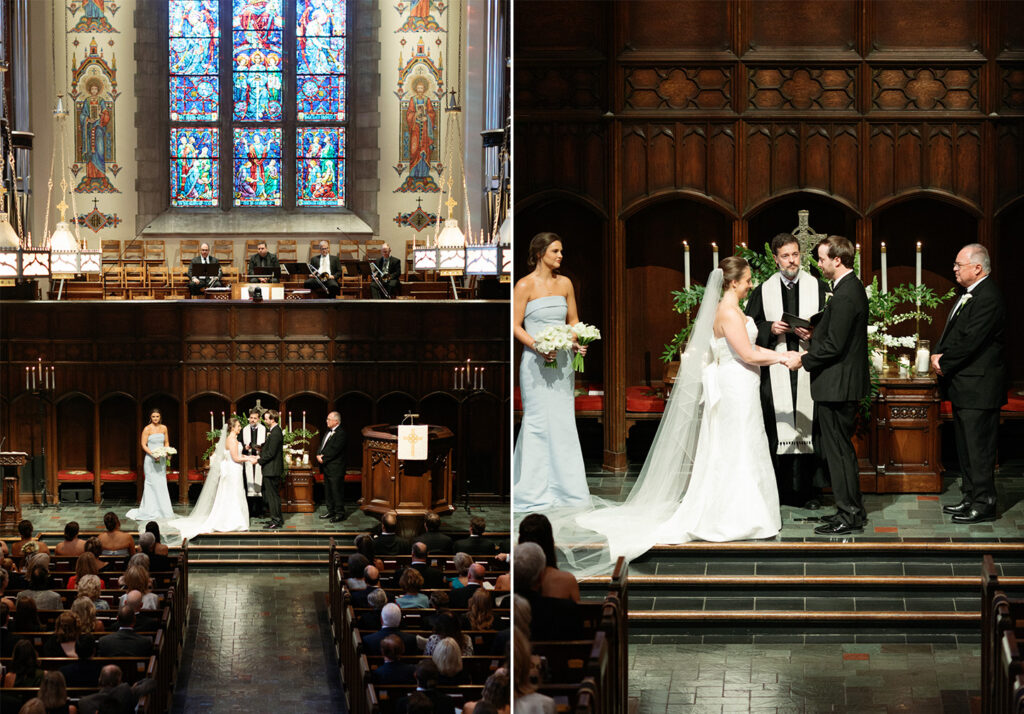 Wedding photos at Independent Presbyterian Church in Birmingham, AL