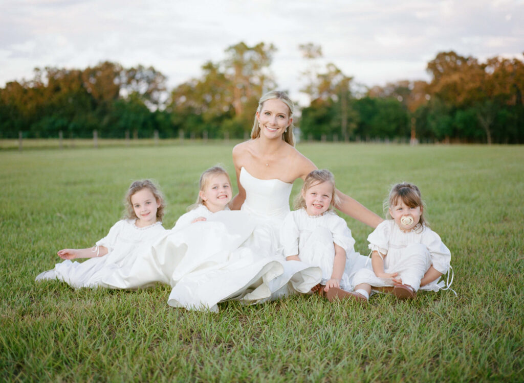 Flower girl photos on film