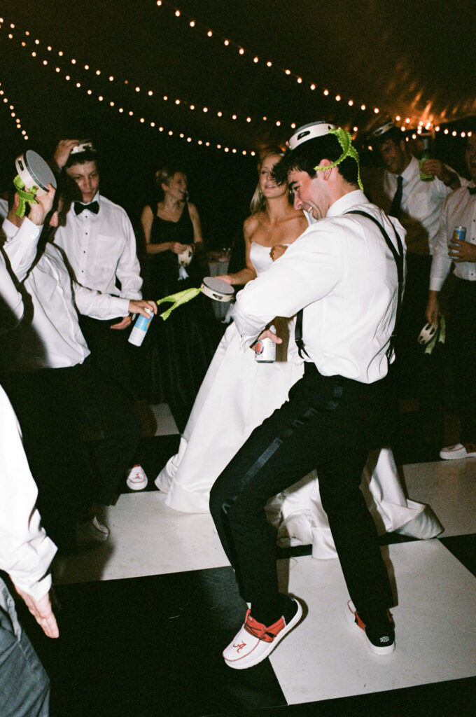 Wedding dance floor photos on film, photographed by a North central florida film wedding photographer